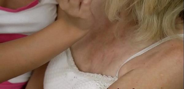  Euro grandmother fingered slowly by stepteen